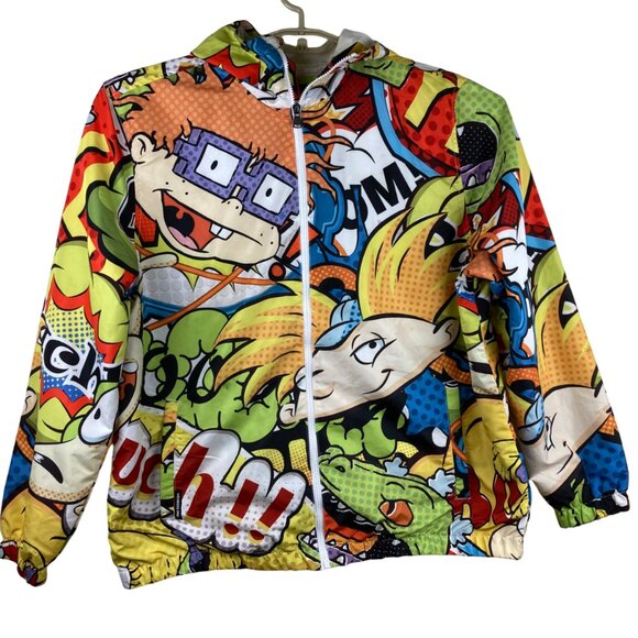 Members Only X Nickalodeon Other - Members Only Nickelodeon Adult XL Rugrats Hooded WindbreakerJacket 90's Y2K